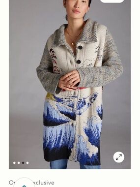 Aldo Martins wave knit cardigan coat